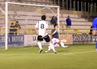 Momento en el que Cerrajería marca el gol del Burgos (Foto JARCHA)